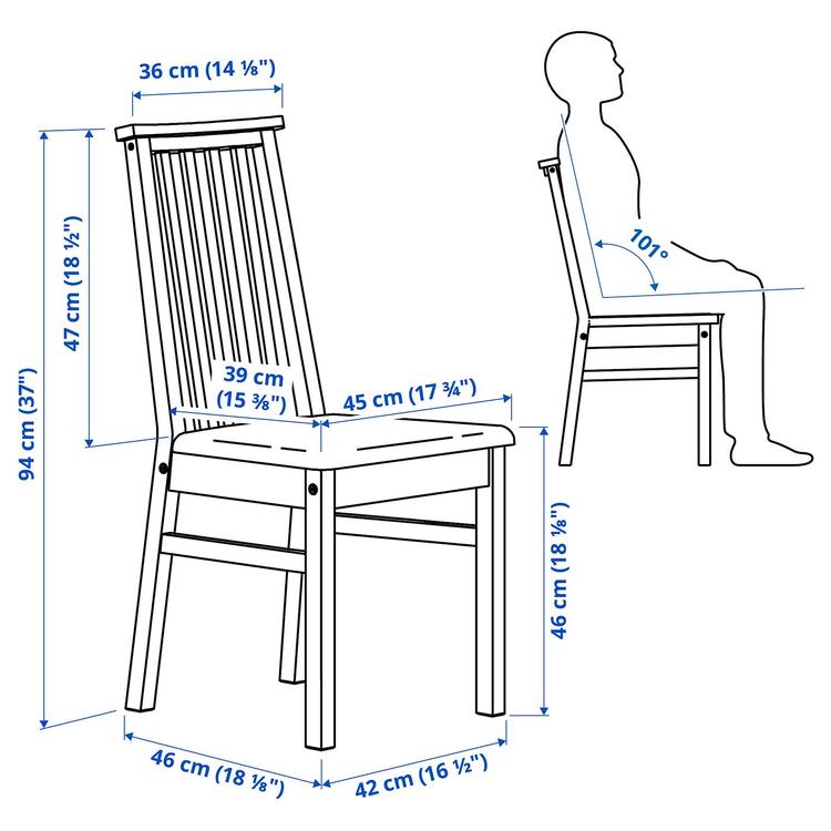 Стул,  dimensions