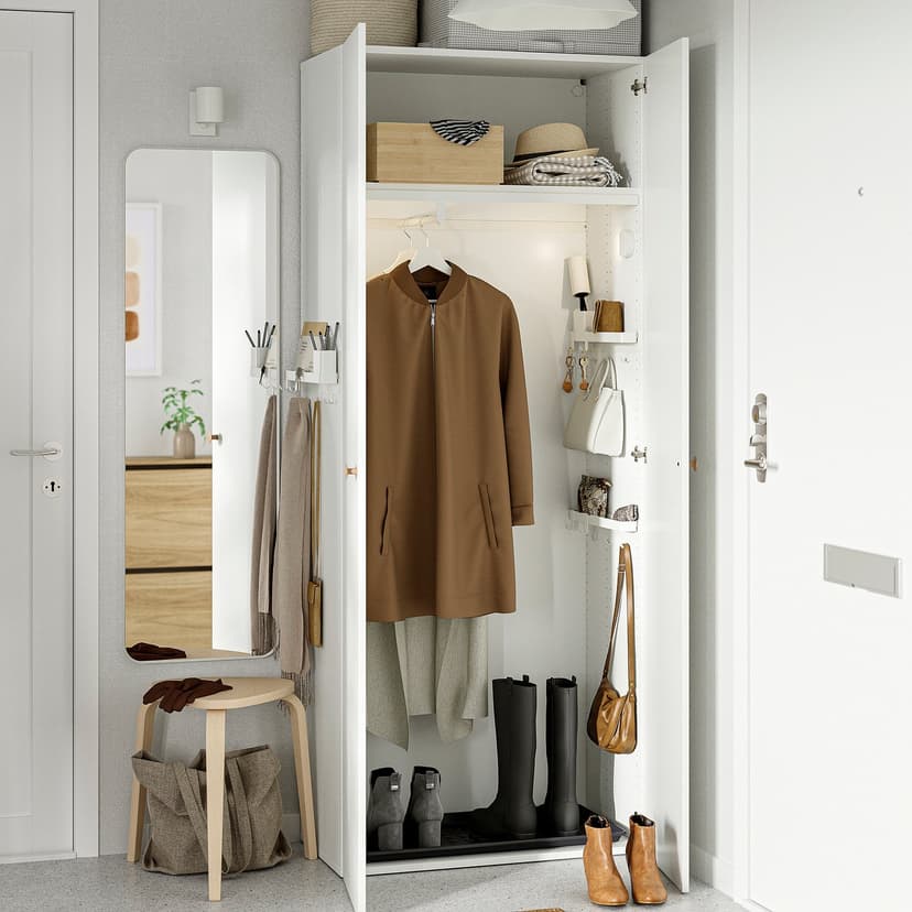 ALTARLIDEN — Wieszak, z pojemnikiem/biały, 