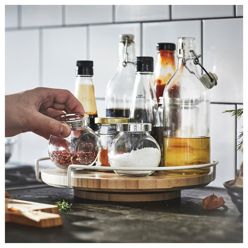 APTITLIG — поднос вращающийся, органайзер бамбук, 28 см