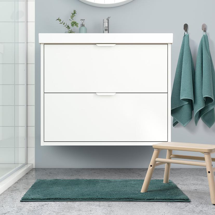 BACKMÅRA — коврик для ванной, бирюзовый, 50x80 см