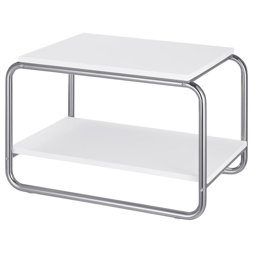 BAGGBODA — придиванный столик, белый, 71x50 см