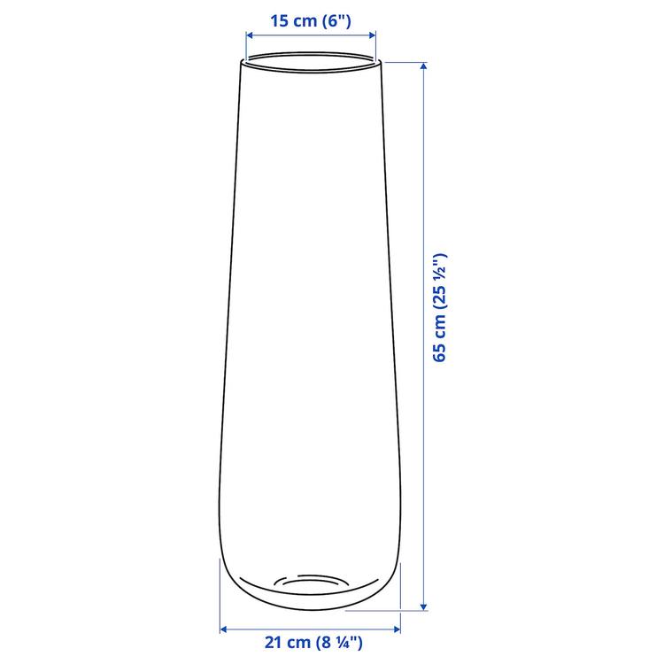 Ваза, 65 см dimensions