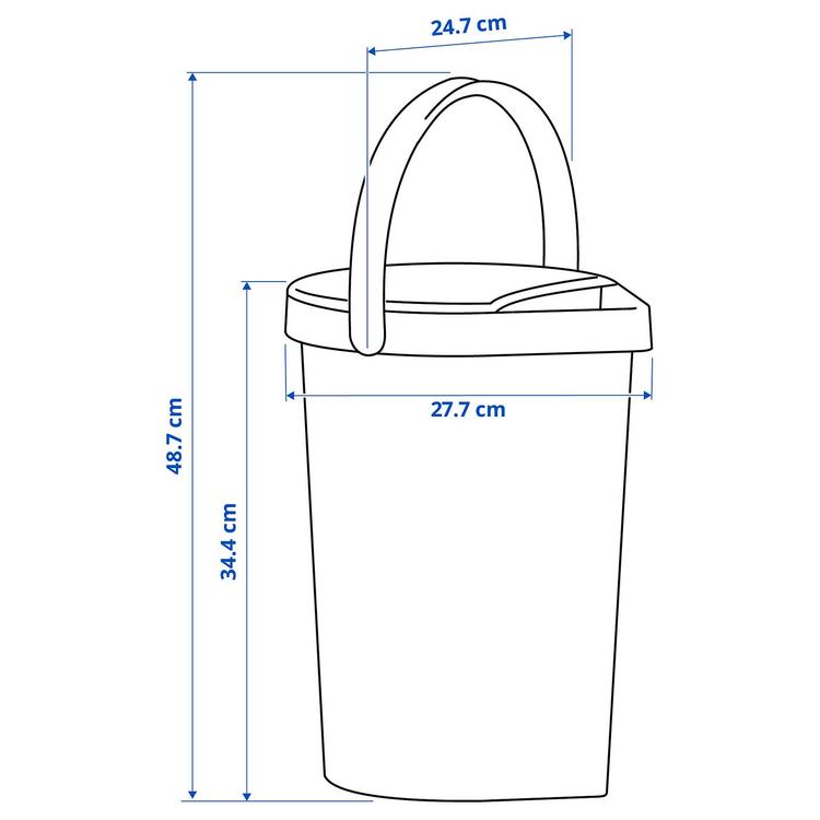 Wiadro, 8 l dimensions