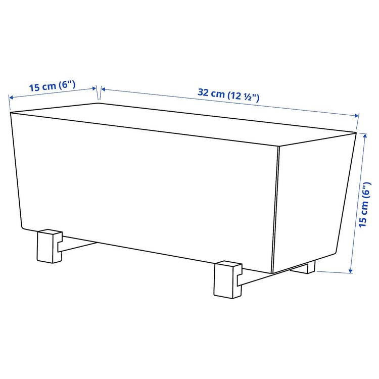 кашпо, белый, 32x15 см dimensions