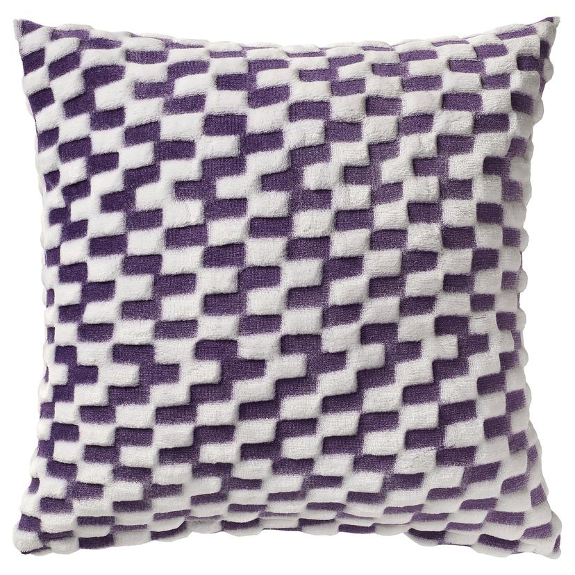 BLÅSKATA — чехол на подушку, фиолетовый/с рисунком, 50x50 см