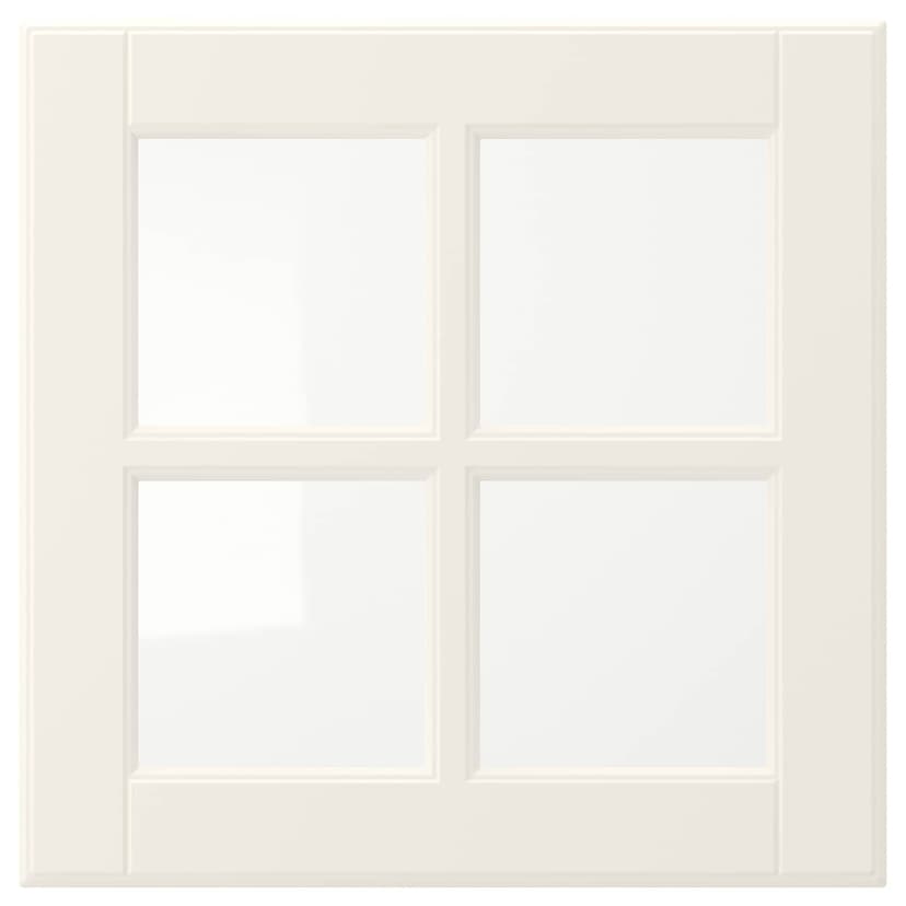 BODBYN — Стеклянная дверь, белый с оттенком, 40x40 см