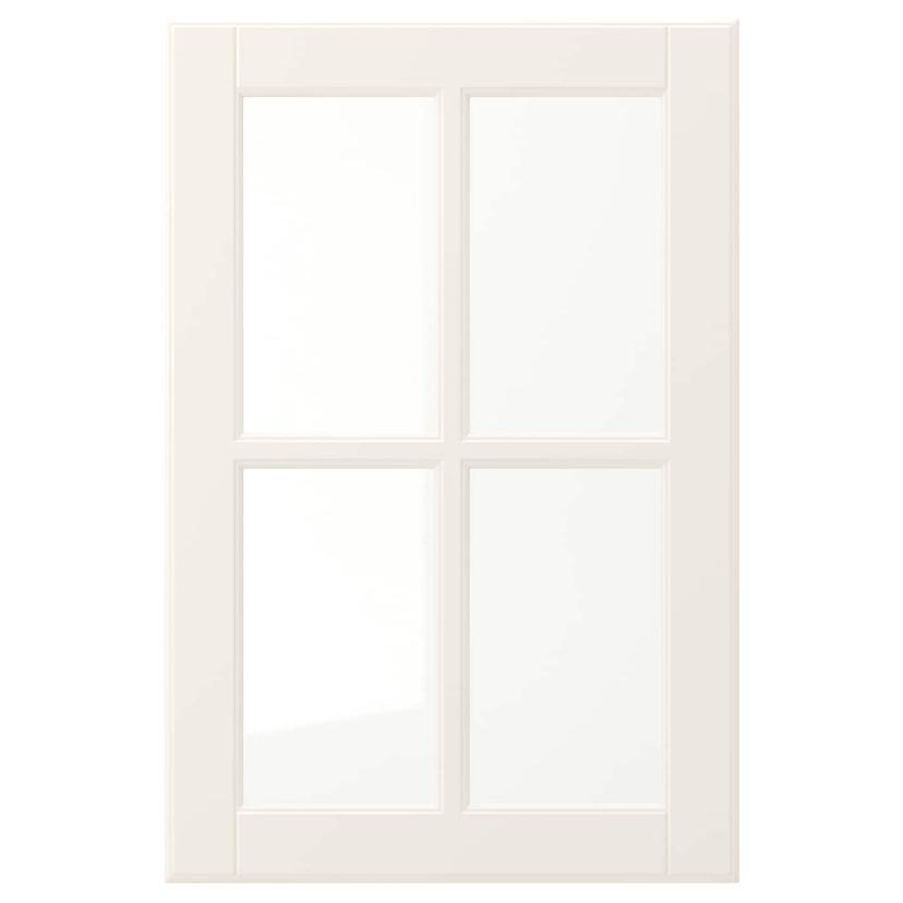 BODBYN — стеклянная дверь, белый с оттенком, 40x60 см