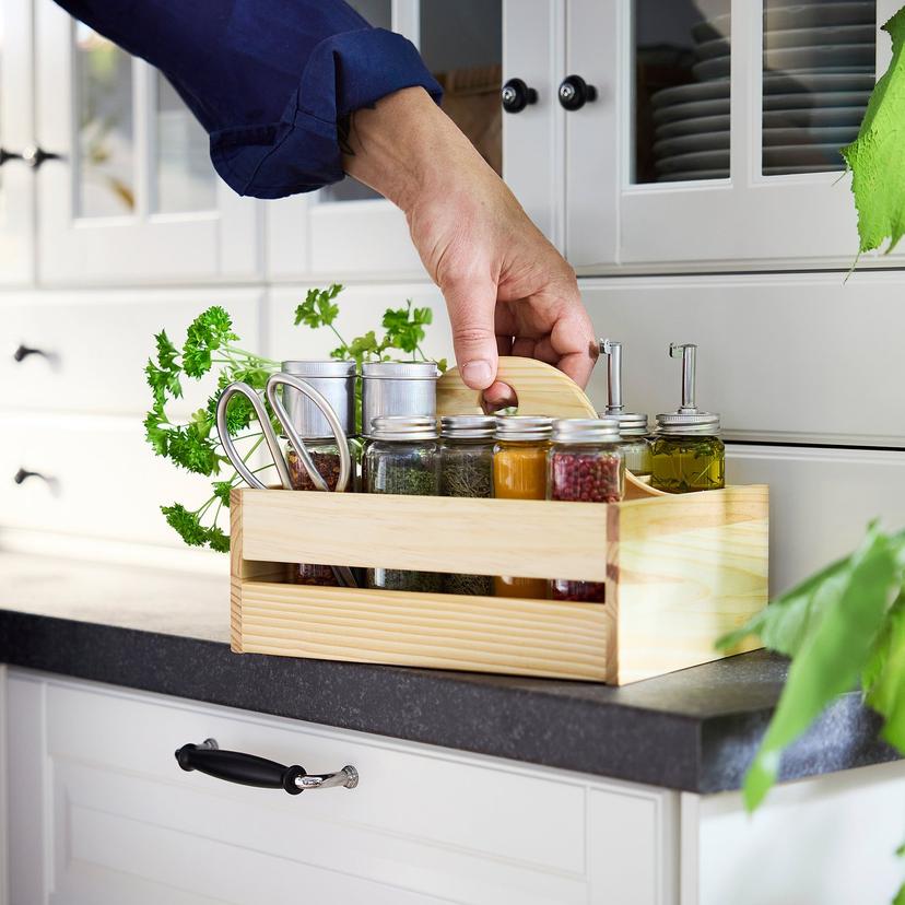 CHOKLADHAJ — переносной органайзер, дерево, 25x18 см