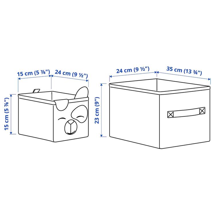 коробка, 2 шт. dimensions