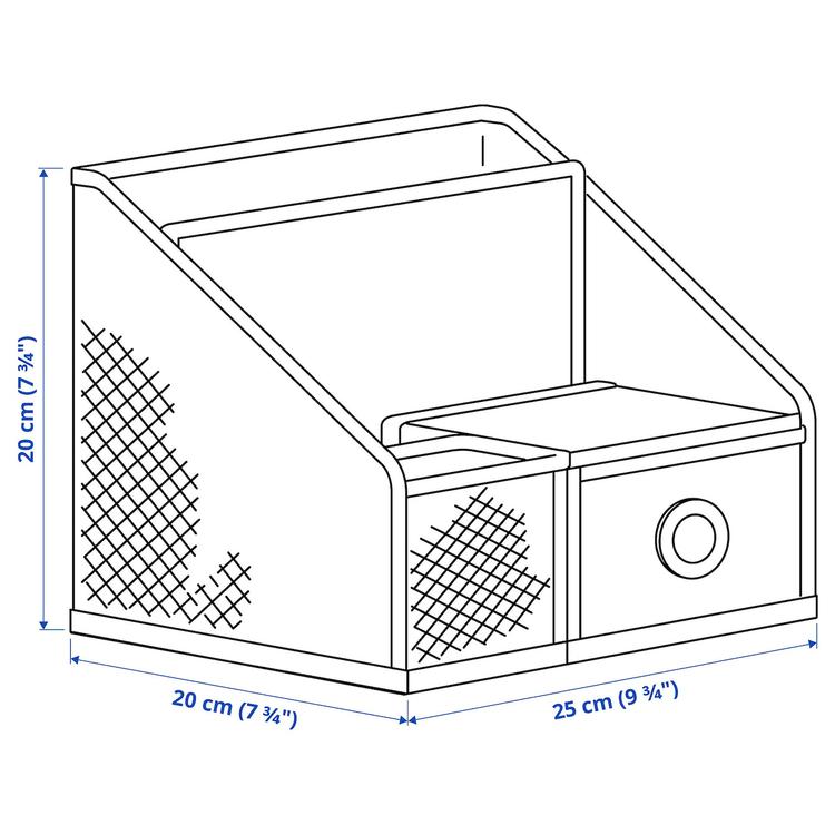 подставка д/канцелярских принадлежн, белый, 25x20 см dimensions