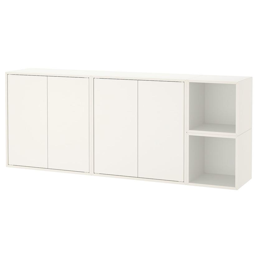 EKET — комбинация настенных шкафов, белый, 175x35x70 см