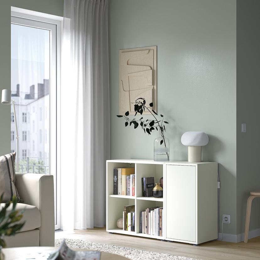 EKET — комбинация шкафов с ножками, белый, 105x35x72 см