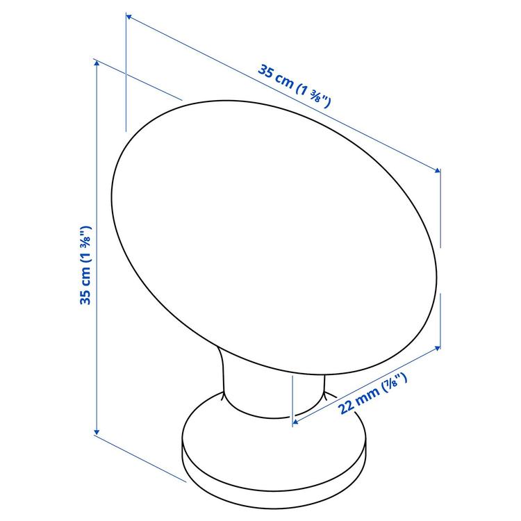 ручка мебельная, желтая медь, 35 мм dimensions