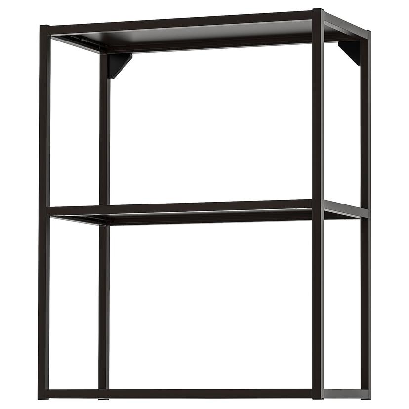 ENHET — навесной каркас с полками, антрацит, 60x30x75 см