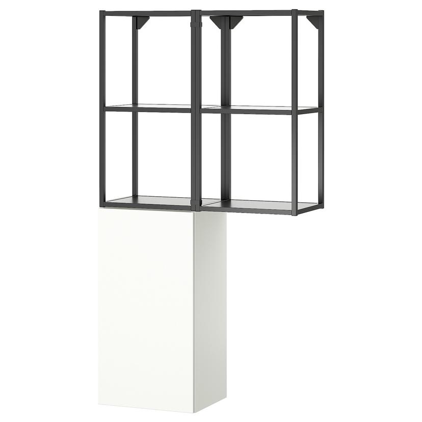 ENHET — комбинация д/хранения, антрацит/белый, 80x32x150 см