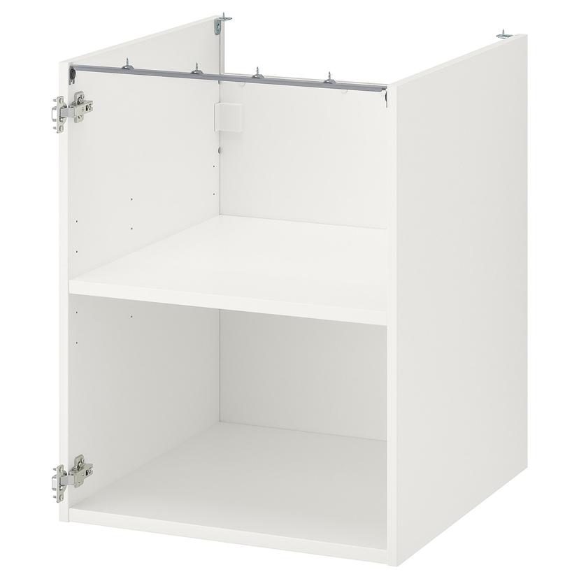 ENHET — напольный шкаф с полкой, белый, 60x60x75 см