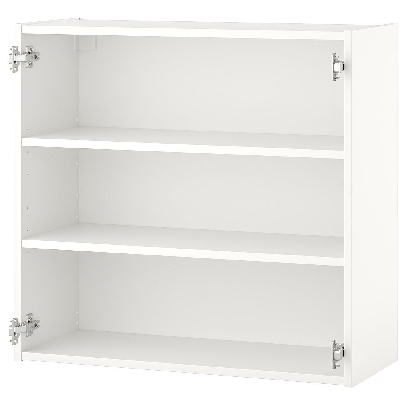 навесной шкаф с 2 полками, белый, 80x30x75 см