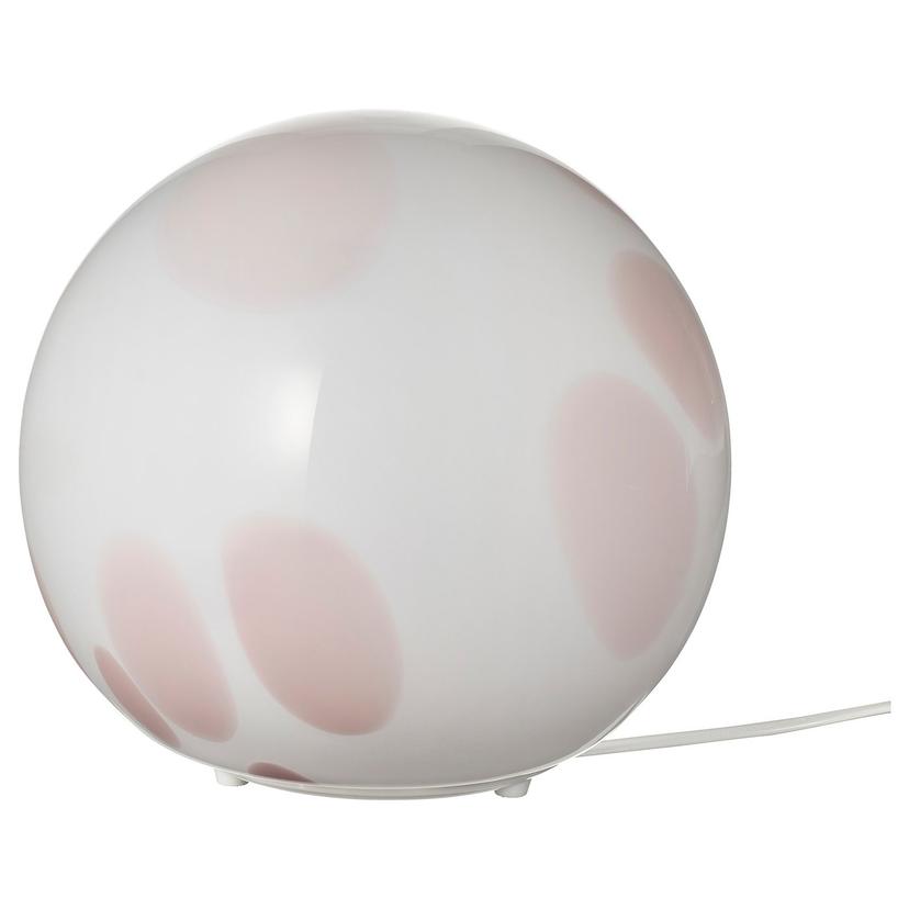 FADO — лампа настольная, розовый/стекло, 25 см