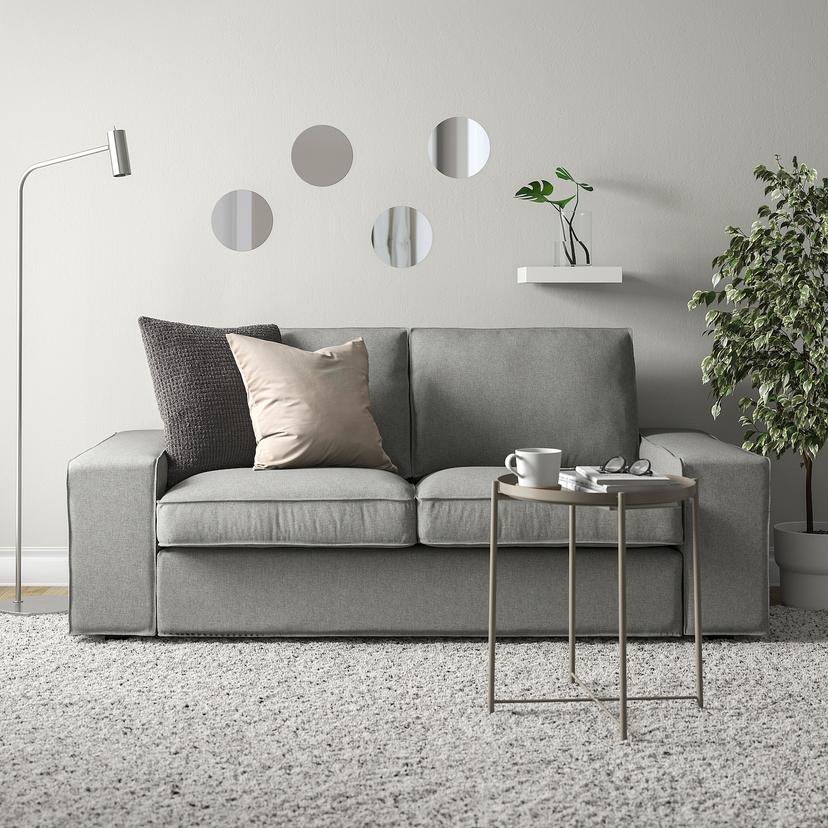 FÄRGEK — декоративное зеркало, серый, 20 см