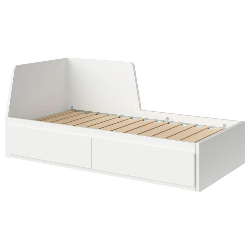 FLEKKE — каркас кровати-кушетки с 2 ящиками, белый, 80x200 см