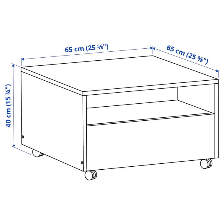 журнальный стол, зеленый, 65x65 см dimensions