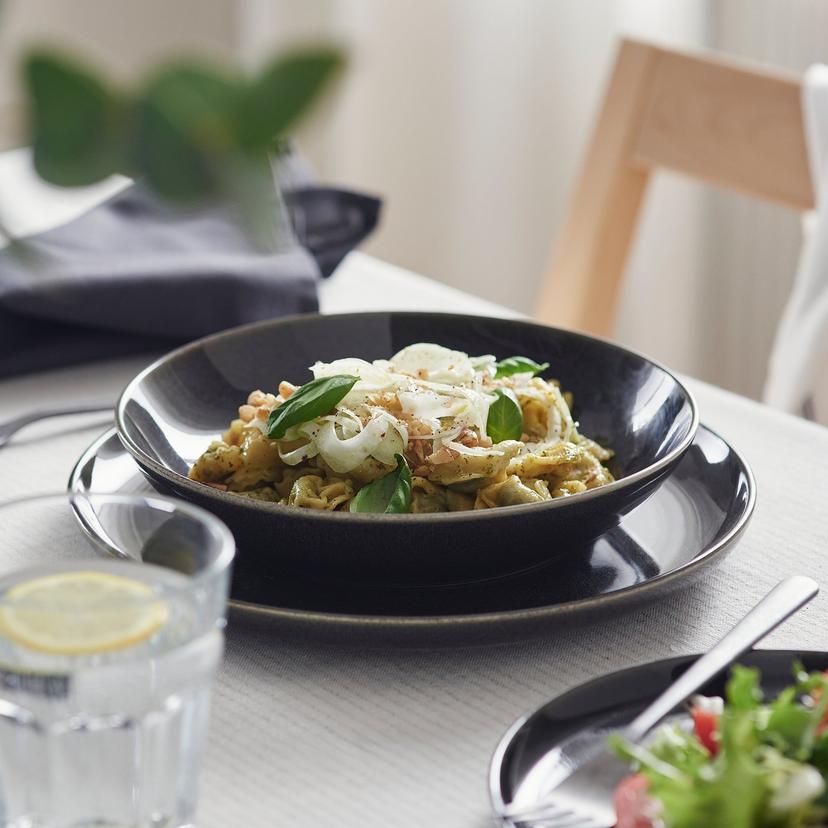 GLADELIG — тарелка глубокая, темно-серый, 21 см