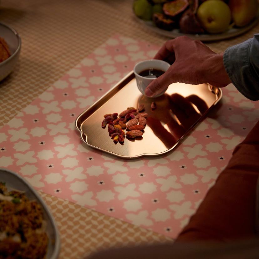 GOKVÄLLÅ — Podkładka, wzór/różowy, 