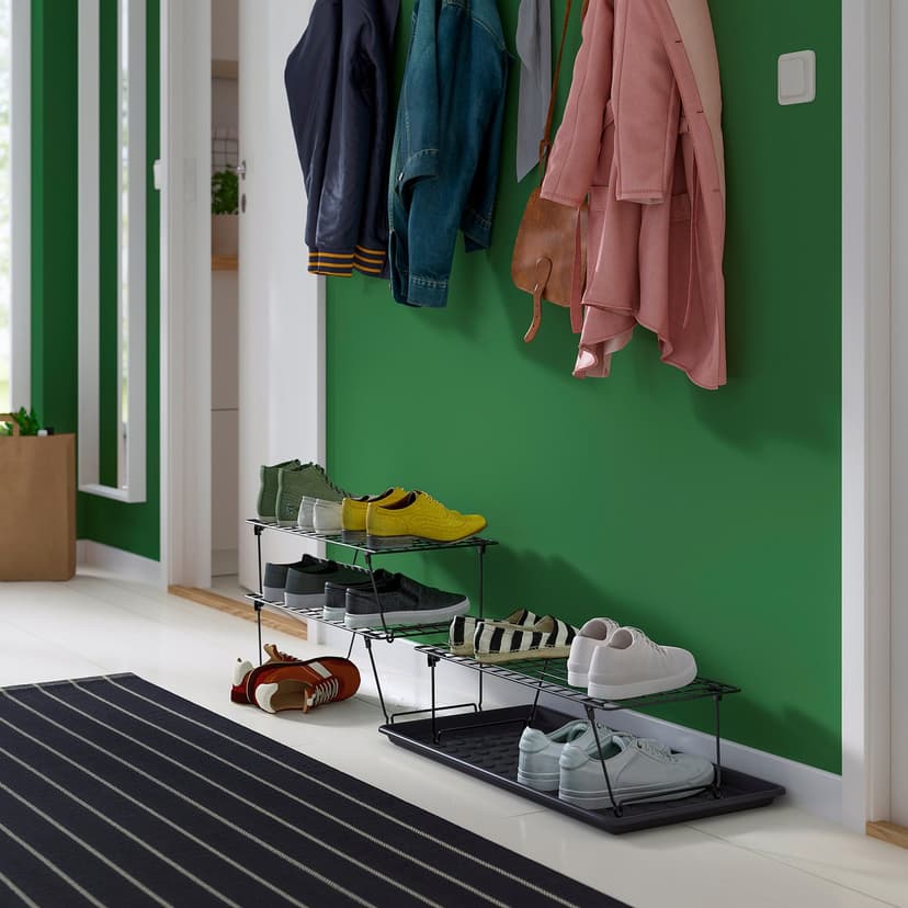 GREJIG — Półka na buty, szary, 