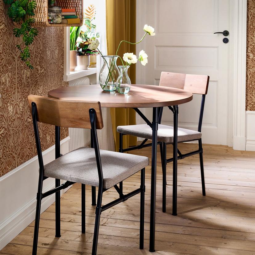 GRÖTÅN — стол, сосна/коричневая морилка, 80 см