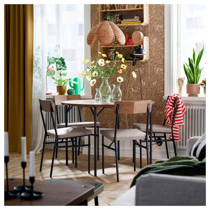 GRÖTÅN — стол, сосна/коричневая морилка, 105 см