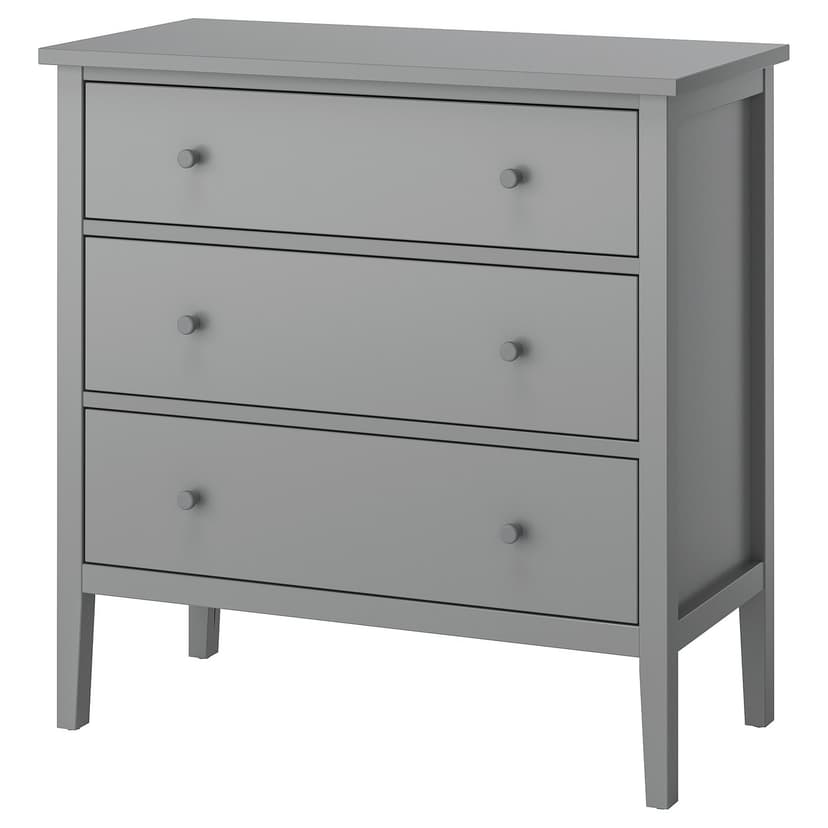 GULLABERG — Komoda, 3 szuflady, szary, 