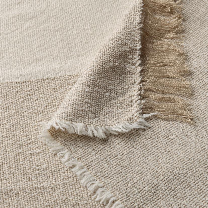 GUNNEMOR — плед, белый с оттенком/серо-бежевый, 130x170 см