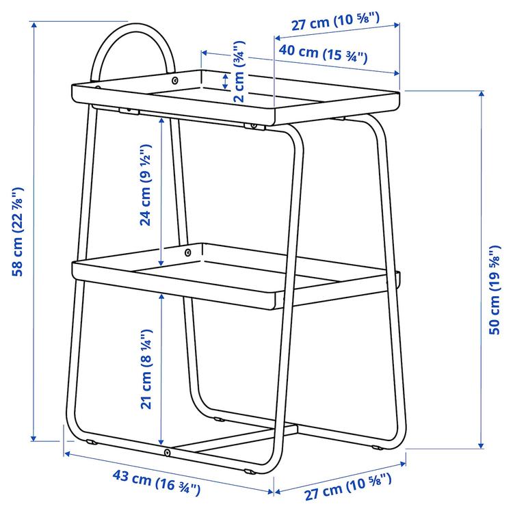 прикроватная тумба/полочный модуль, белый dimensions