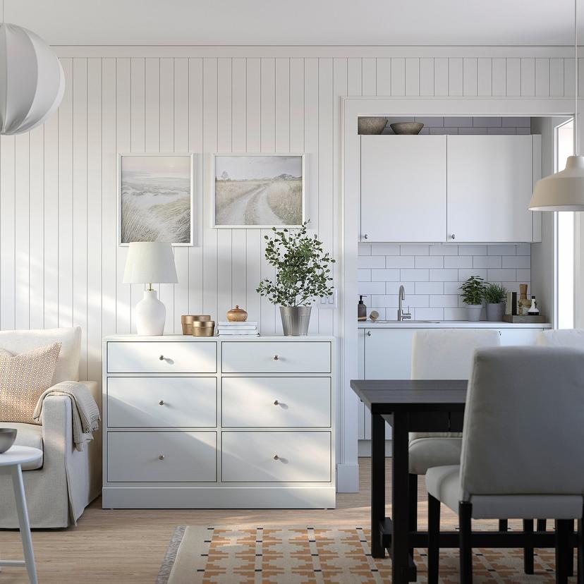 HAVSTA — Комод, 6 ящиков, белый