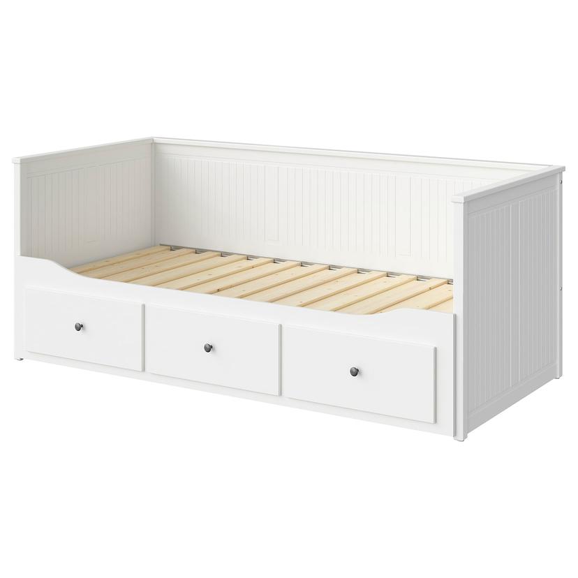 HEMNES — каркас кровати-кушетки с 3 ящиками, белый, 80x200 см