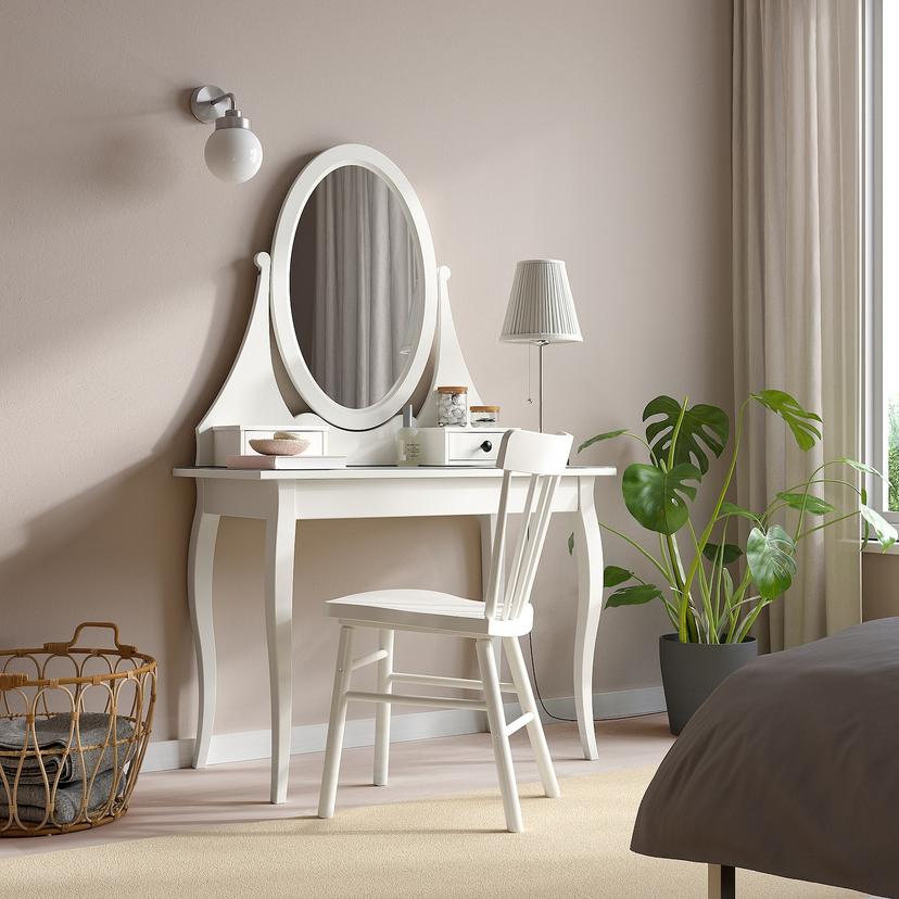 HEMNES — туалетный столик с зркл, белый, 100x50 см