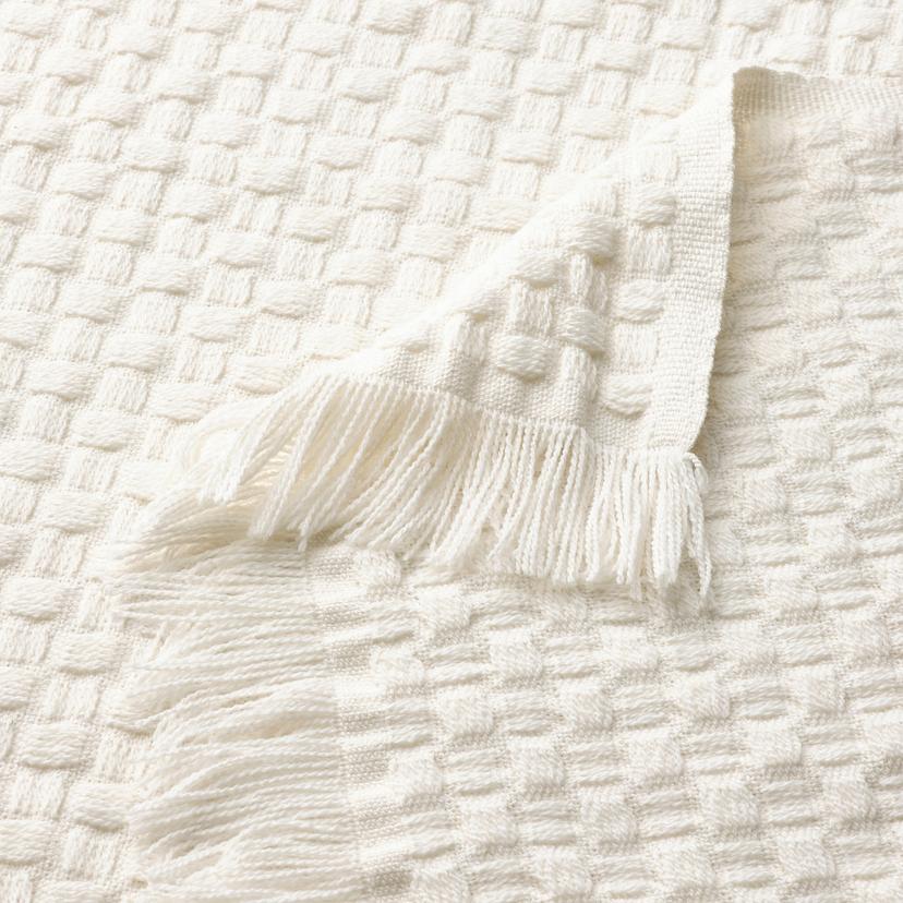 HORNMAL — плед, белый с оттенком, 130x170 см