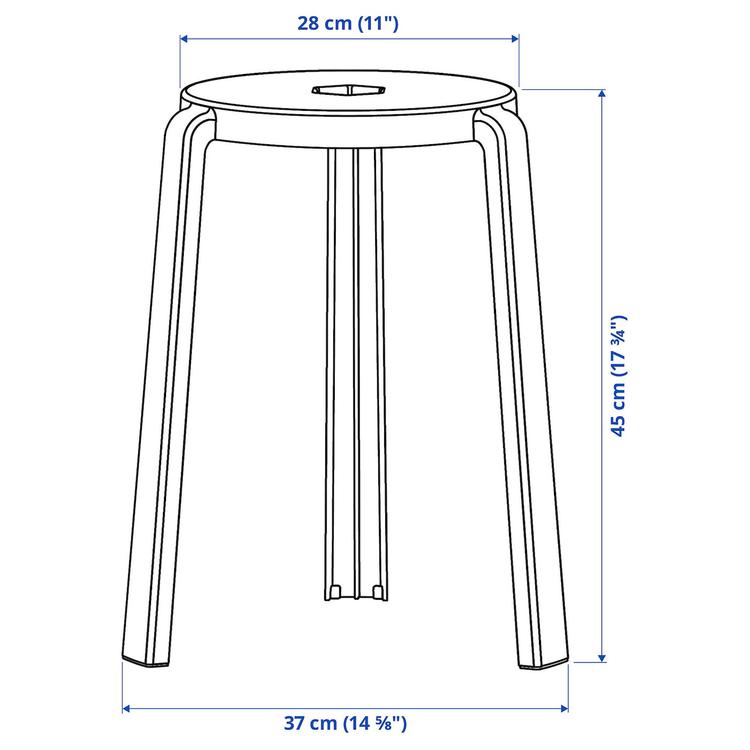 табурет, бирюзовый dimensions