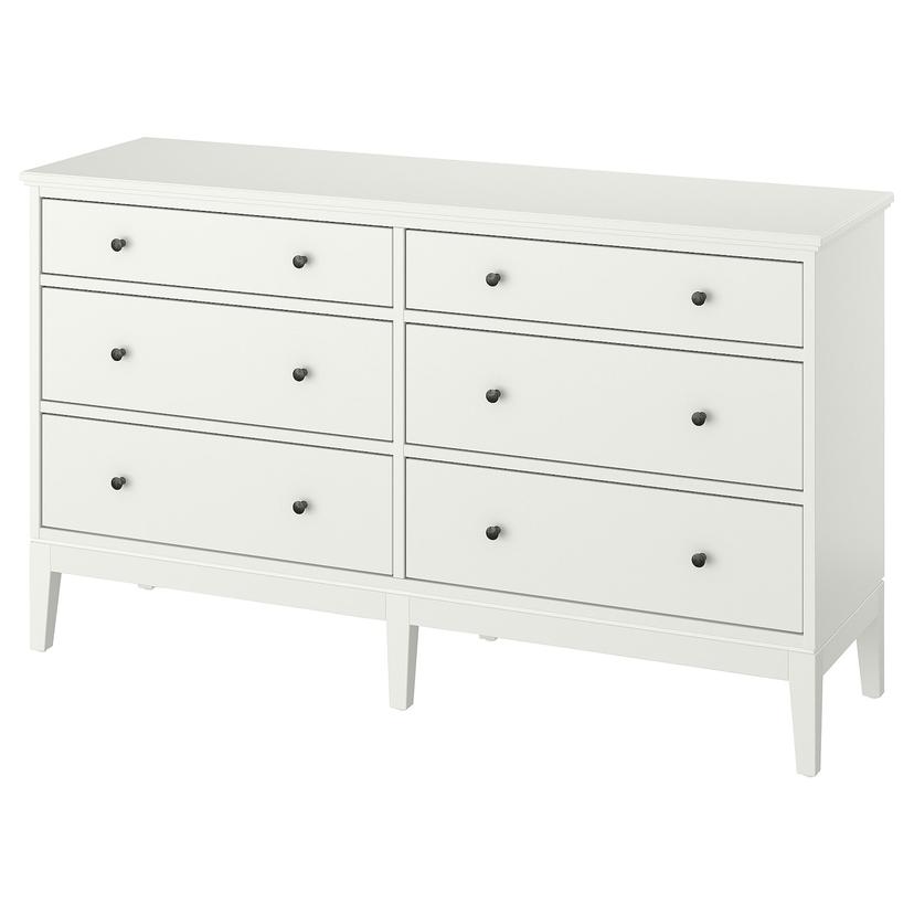 IDANÄS — комод с 6 ящиками, белый, 162x95 см