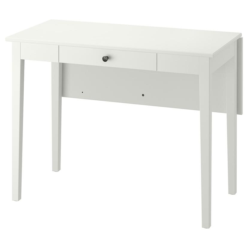 IDANÄS — стол с откидной полой, белый, 51/86x96 см