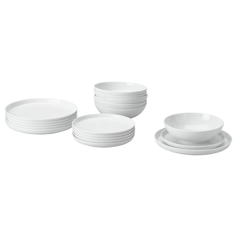 IKEA 365+ — Serwis,  18 szt., biały, 