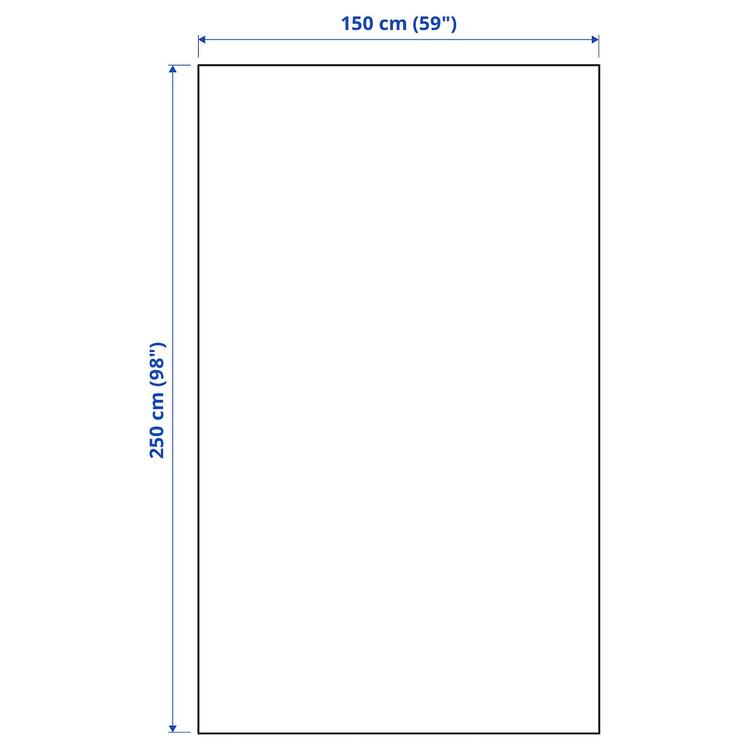 покрывало, белый с оттенком/антрацит, 150x250 см dimensions