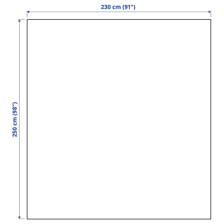 покрывало, белый с оттенком/антрацит, 230x250 см dimensions