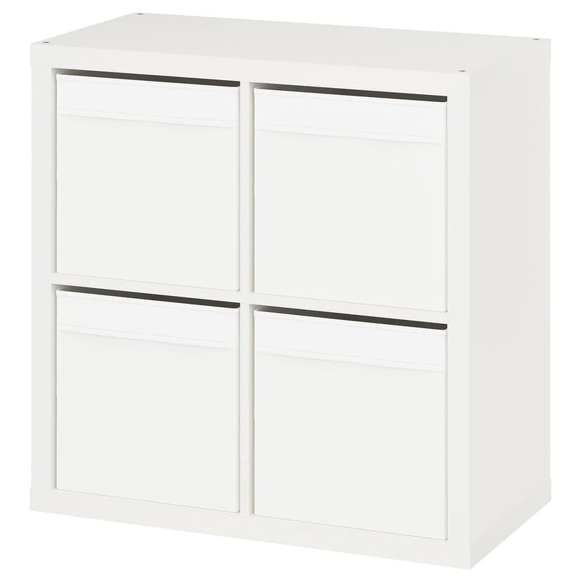 KALLAX — стеллаж, белый/ДРЁНА белый, 77x39x77 см