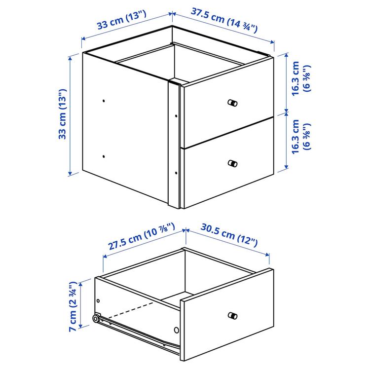 стеллаж, с 4 ящиками/белый, 77x77 см dimensions