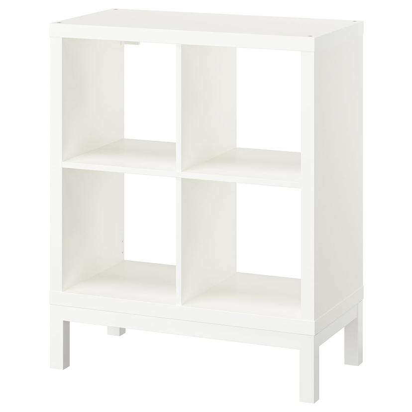KALLAX — стеллаж с основанием, белый/белый, 77x94 см