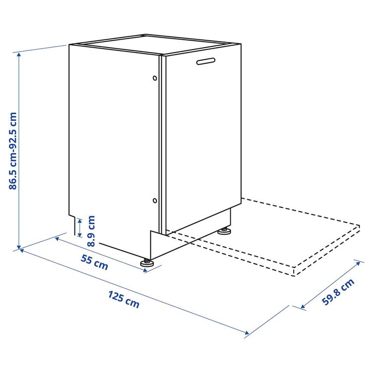 встраиваемая посудомоечная машина, ИКЕА 700, 60 см dimensions