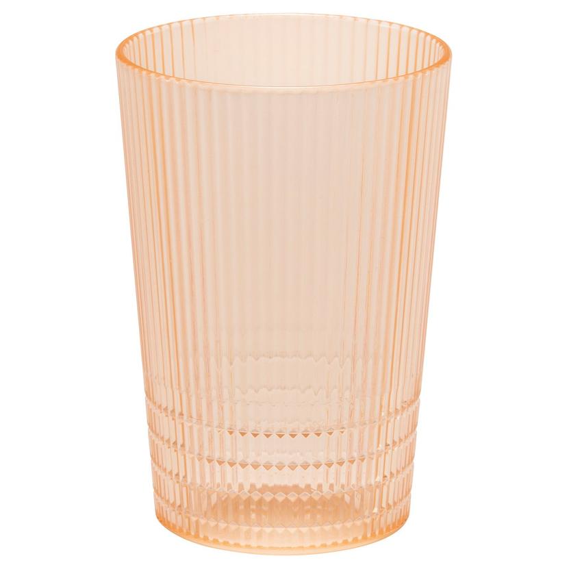 KALLSINNIG — Szklanka, plastik/pomarańczowy, 