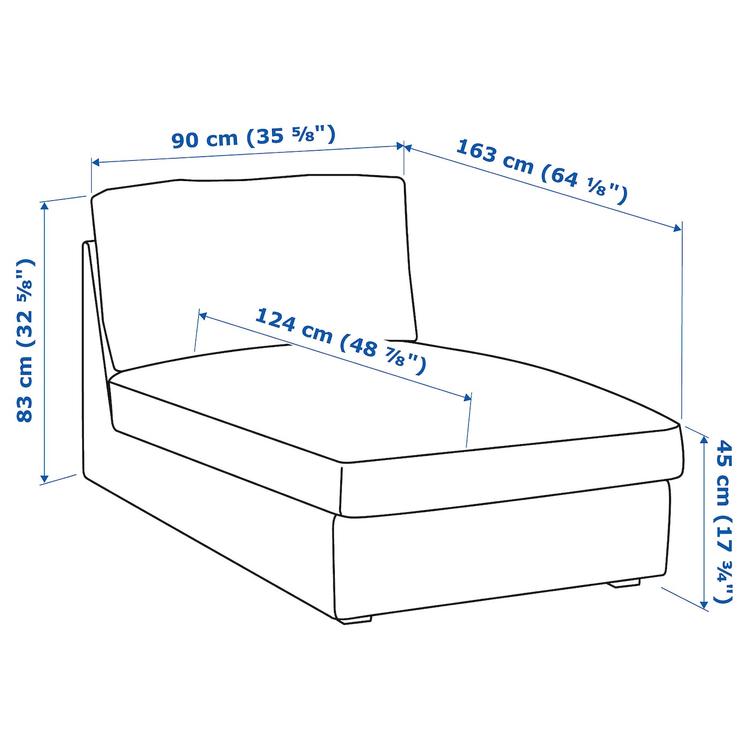 козетка, Grann/Bomstad черный dimensions