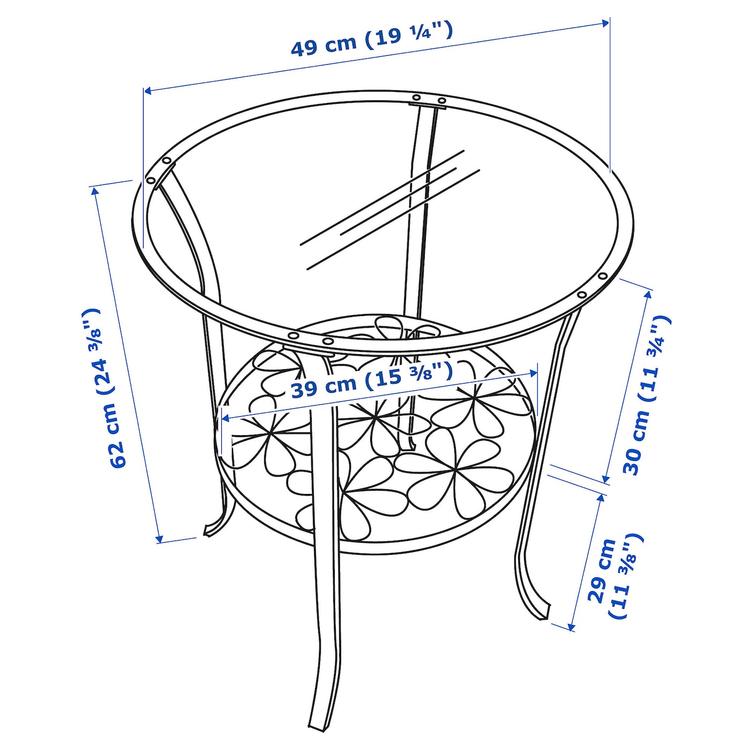 Стол, 49x62 см dimensions